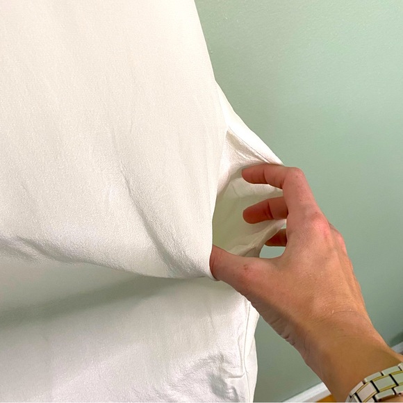 NWOT All Saints White Silk Dress - Picture 4 of 6